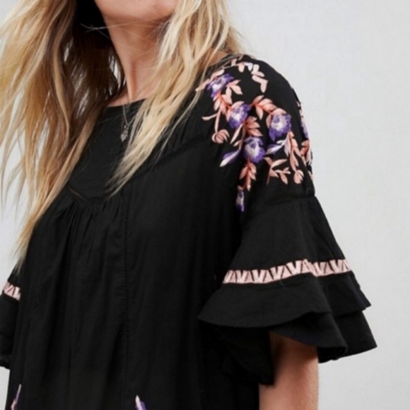 Free People | Embroidered Baby Doll Dress | S - Picture 8 of 8